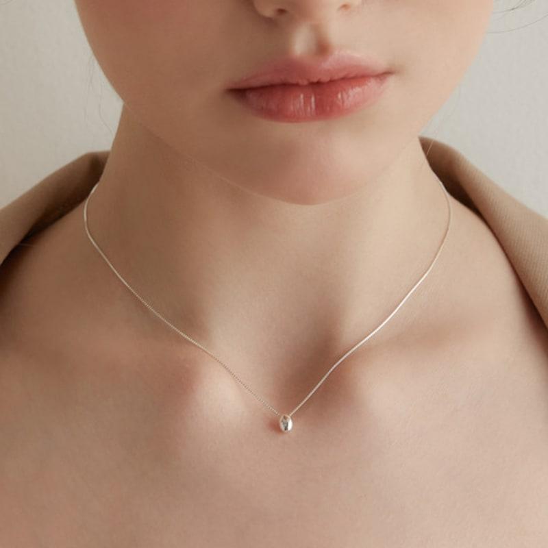 TATIANA (925 Silver) Egg Ornament Necklace NZ2130