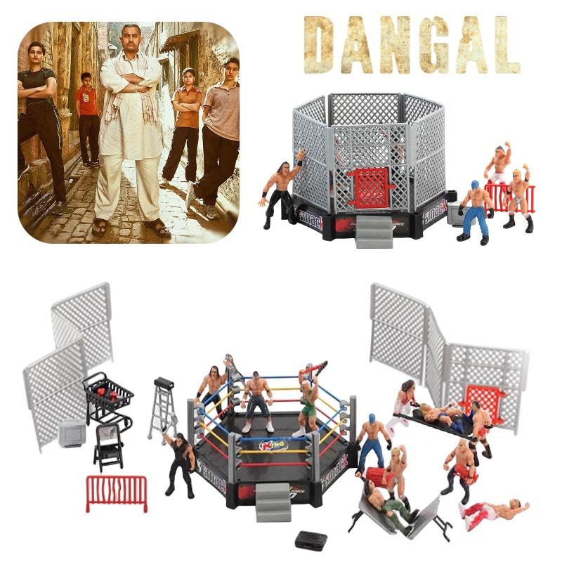 Interactive Wrestler Toy Set Diy Assembly And Static Model Perfect For Children