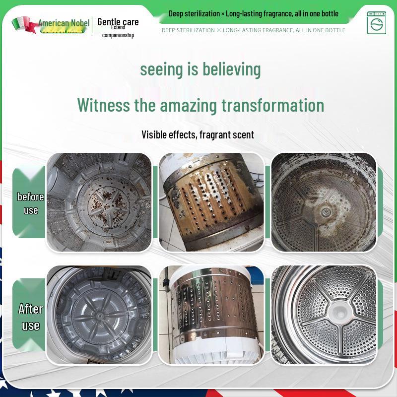 Washing Machine Tub Cleaner & Descaler - Antibacterial Agent for Stain & Odor Removal