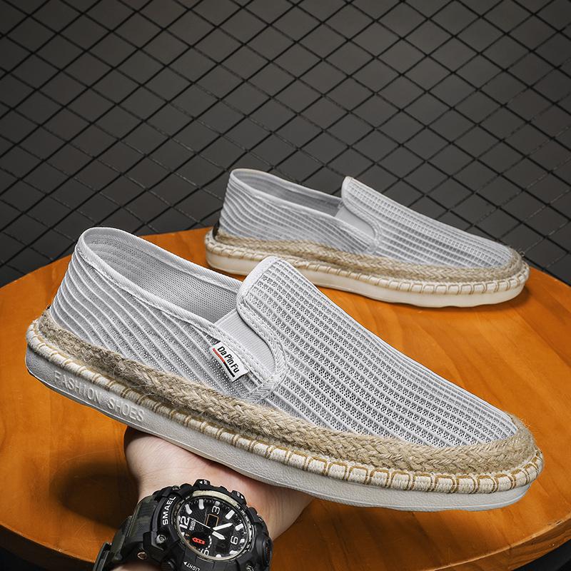 Summer Sub Flat-bottomed Straw Fisherman Shoes Casual Nesting Youth Driving Shoes