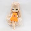 Mini Blyth with bangs nude doll 10CM different hair color with random dress cloes eyes normal body DIY fashion toys