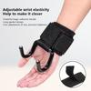 2Pcs Weight Lifting Hook Grips With Wrist Wraps Hand-Bar Wrist Strap Gym Fitness Hook Weight Strap Pull-Ups Power Lifting Gloves