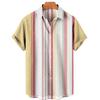 Hawaiianische Herren Strandhemden Urlaub Sommer Mode Lässig Kurzarm Streifenmuster Locker Streetwear Lustig Floral Kostenloser Versand