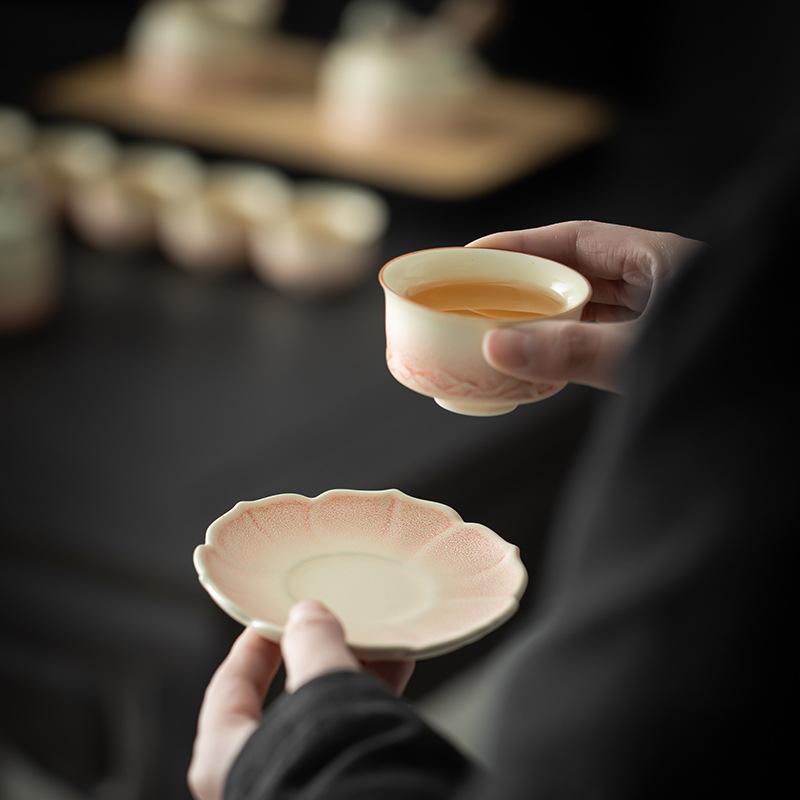 High-end side handle pot Kung Fu tea set Household light luxury ceramic tea pot tea cup tea tray complete tea set gift box