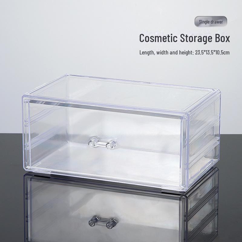 Acrylic Transparent Drawer-Style Cosmetic and Skincare Organizer