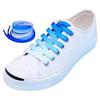 VEAGIA Shoelaces Gradient Color Colored Flat 120cm Ideal Sports Shoes Casual Unisex (Blue)