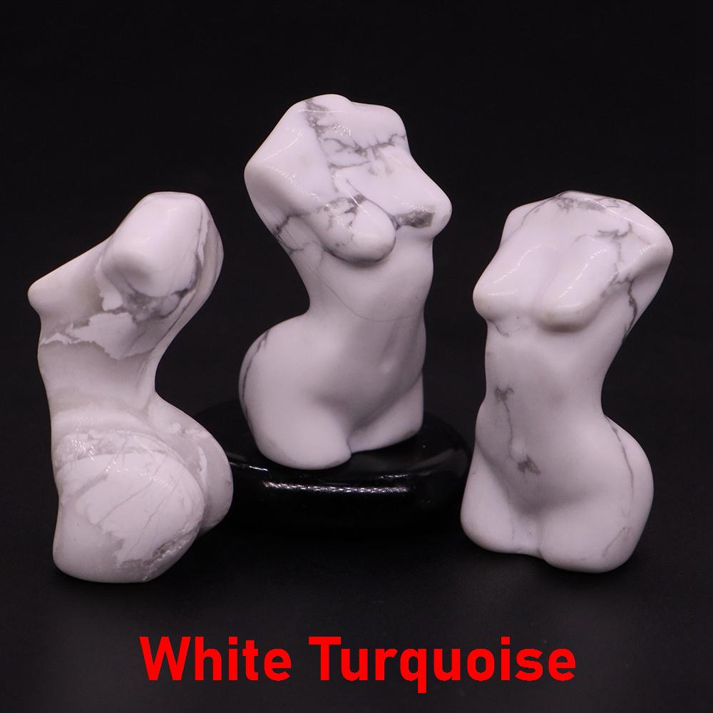 1,2" Sexuelle Damenmodell-Statue Heimdekoration Heilkristall Geschnitzter Edelstein Weiblicher Körperbüste Figur, Reiki Rosenquarz Göttin Geschenke