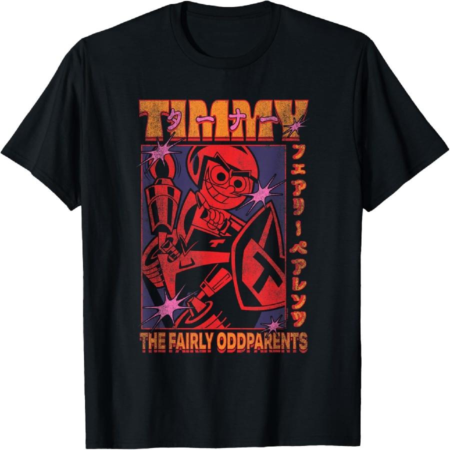 

The Fairly OddParents Retro Kanji Timmy s Bike Cartoon T-Shirt XXXXXL чорний