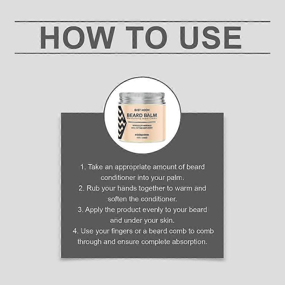 Men'S Beard Care Balm, Supports A Fuller Beard, Made With Natural Butter, Reduces Dryness And Enhances Appearance