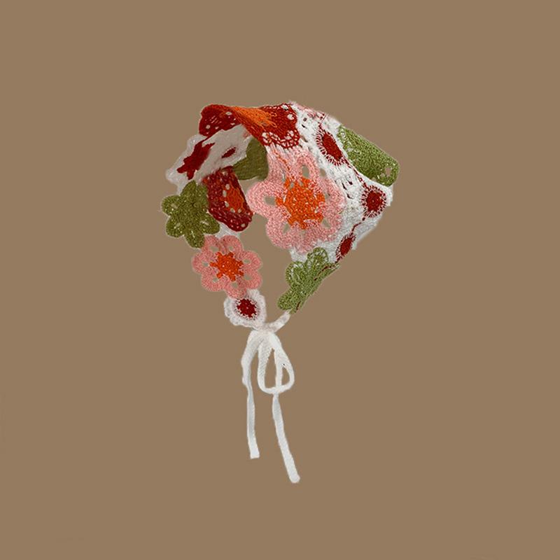 Sweet Cute Triangle Headband For Women Girls Pastoral Style Triangle Headband Travel Photo Hair Scarf Headscarf Hat