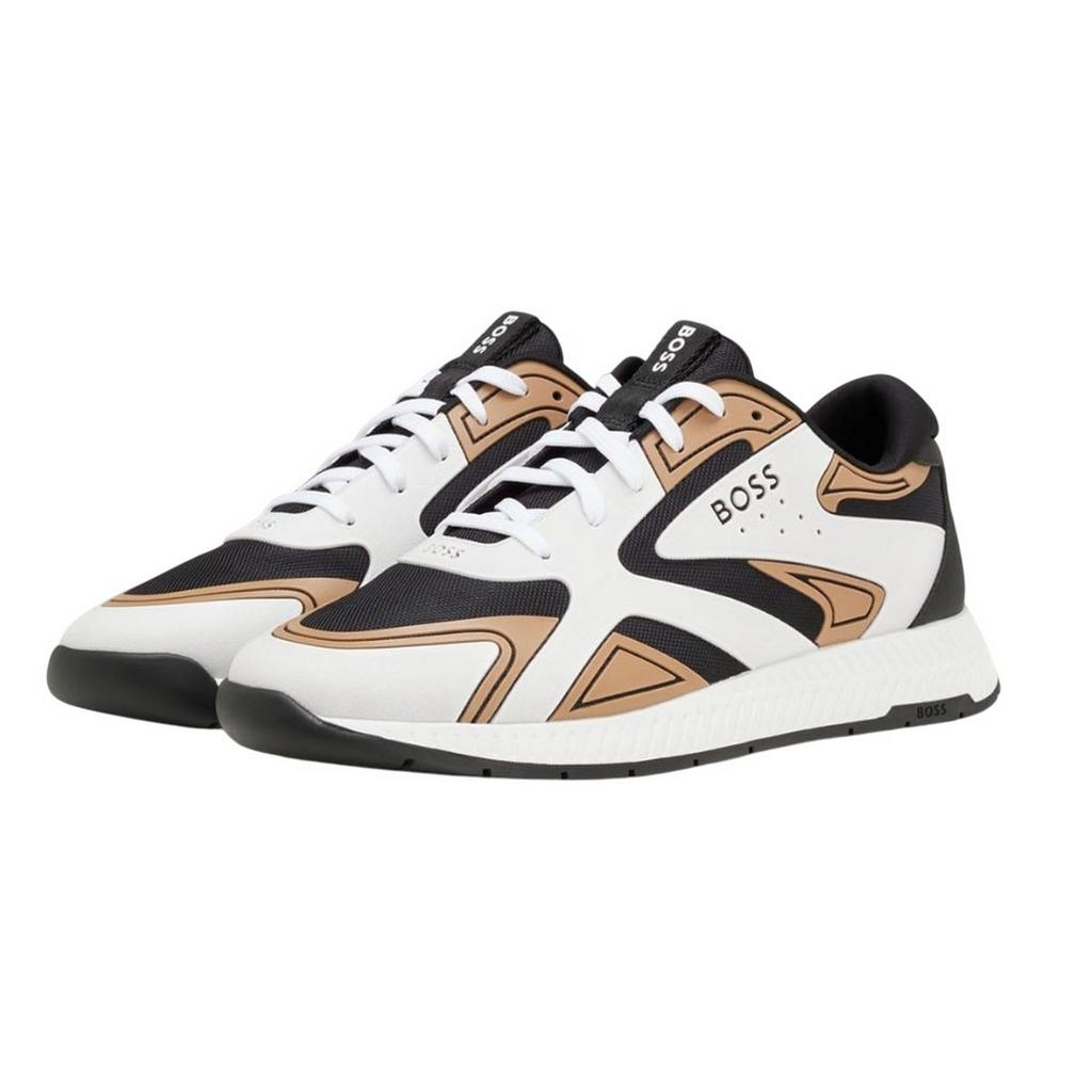 BOSS Men's Titanium Leather Running Trainers