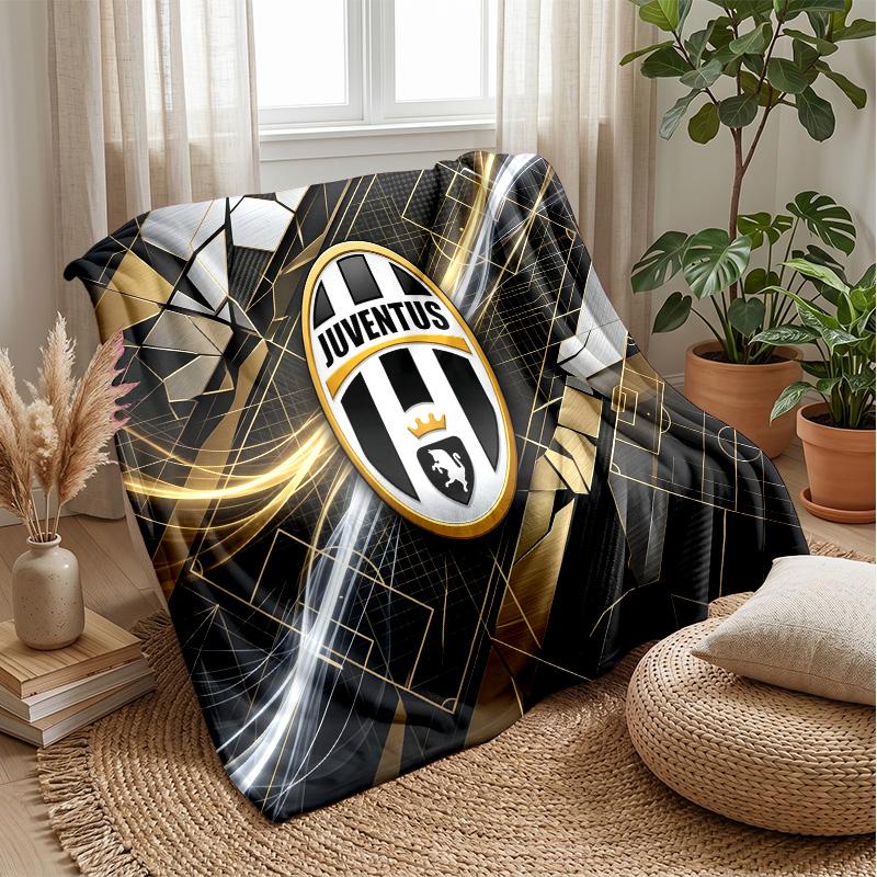 Juventus FC Theme blanket Soft Flannel Blanket Plush Throw Blanket Cozy Sofa Bed Blanket for Home Decor