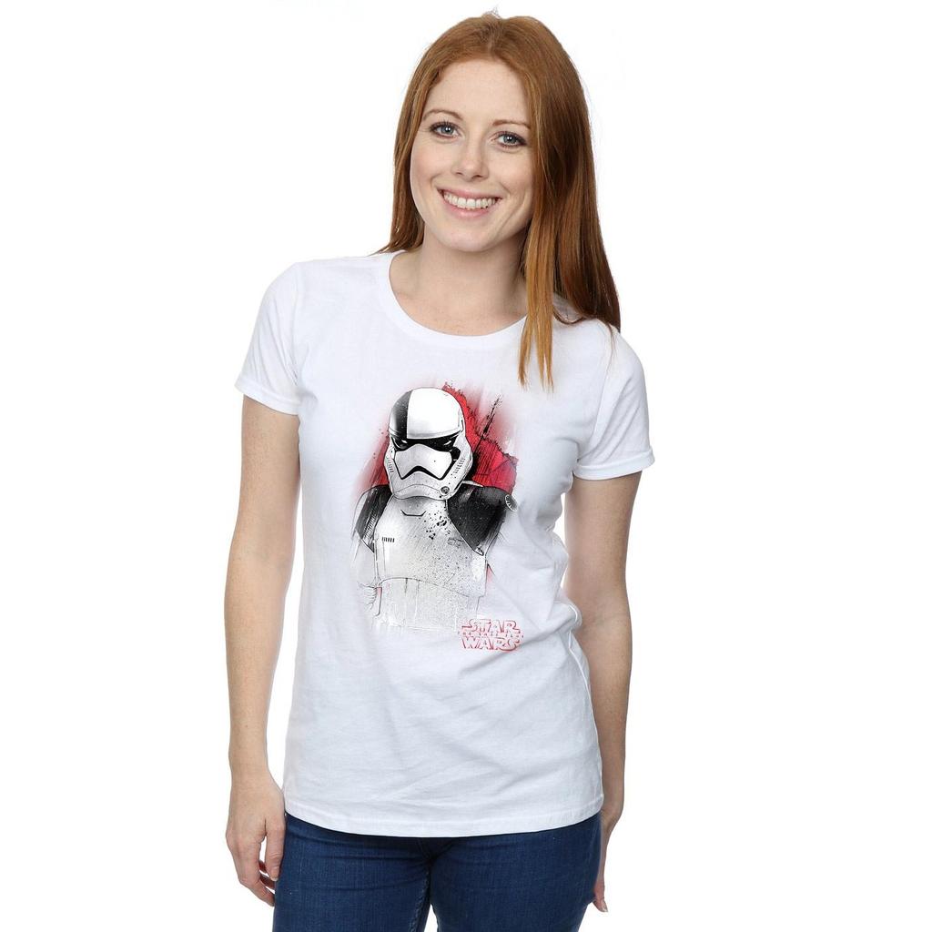STAR WARS Womens/Ladies The Last Jedi Stormtrooper Brushed Cotton T-Shirt