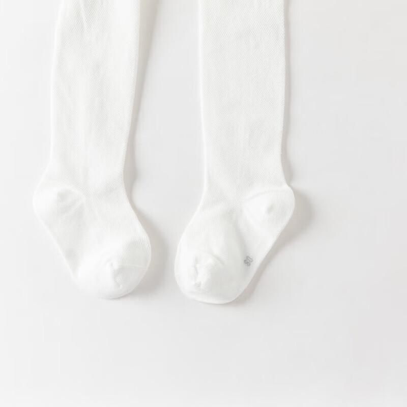 DAVE & BELLA Girls' White Summer Thin Knit Tights