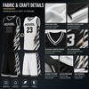 Custom Reversible Basketball Jersey Set Sublimation Team Uniform Kit Quick-Dry Breathable Basketball Wear for Adult/Kids