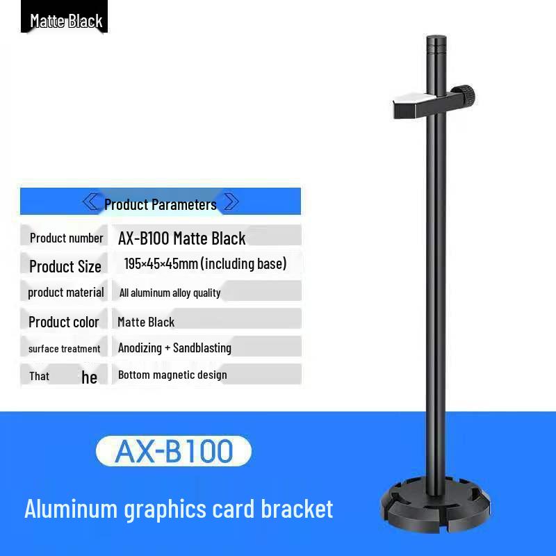 Bingman GP-Z ARGB Magnetic Graphics Card Holder - Aluminum Vertical Mount Support for Desktop Cases