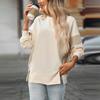 Women's Casual Splicing Long Sleeve Round Neck Sweatshirt