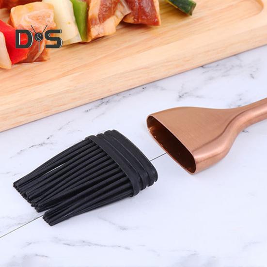 Grillpinsel, hitzebeständig, tragbar, sicher, Backwerkzeug, Silikon, BBQ, Kochen, Gebäck, Ölpinsel