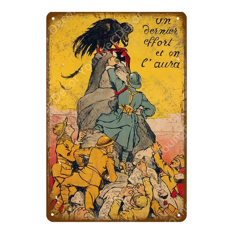 World War Metal Signs Russian Military Political Poster Vintage Wall Decorative Plaque For Pub Bar Club Home Decor YJ039