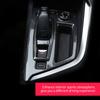 Car Gear Shift Panel Cover Decoration Trim Styling Carbon Fiber Silver For Peugeot 3008 GT 5008 2016- 2018 For Left Hand Driver