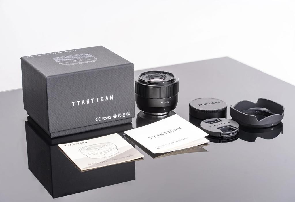 TTArtisan AF 35mm II Sony E Prime Large Interchangeable Meisho Kogaku Warranty F/1.8 E-mount Lens, Compatible, Lens, Aperture, Lens, Black, (2-year