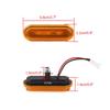 3Pcs Smoke/Yellow Front LED Grill Lights for Ford Bronco Sport 2025-2025 Amber Lighting Grille Lamps Kit with Wiring Harness