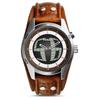 Herren-Coachman Analog-Digital-Uhr Schwarzes Zifferblatt Leder 44mm JR1471