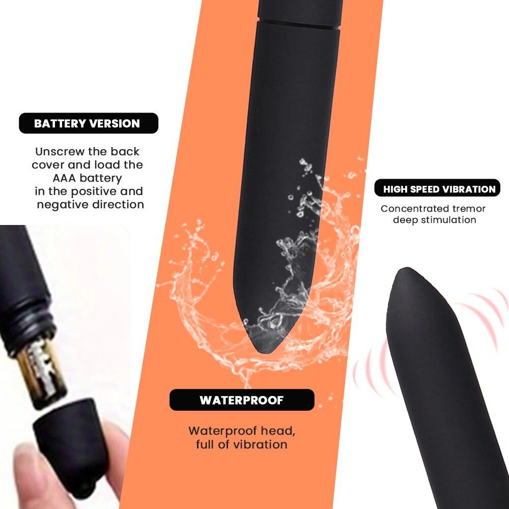 Mini Bullet Vibrator, Sex Toys, Sexy Toys, Sexual Toys for Women, Adult Toys Vibrators - Single Frequency