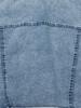 European-American Fashion Frayed Edge Denim Jacket: Elegant Casual Women's Short Top with Front Button