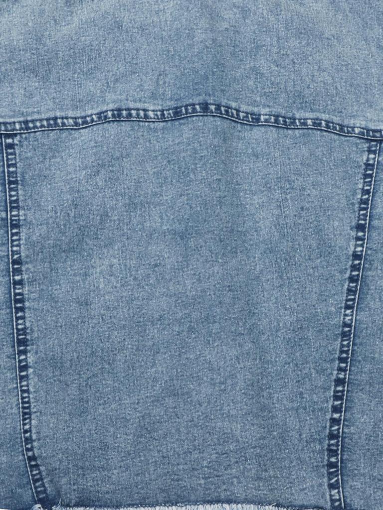 European-American Fashion Frayed Edge Denim Jacket: Elegant Casual Women's Short Top with Front Button