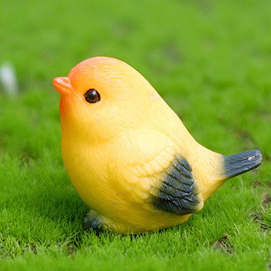 Yousheng Mini Bird Figurine Tiny Resin Bird Cake Topper Miniature Bird Animal Figure for Dollhouse Accessories Fairy Garden Plant Pot Ornaments