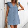 Summer Sexy Women's Cross-border Sleeveless Solid Color Dress