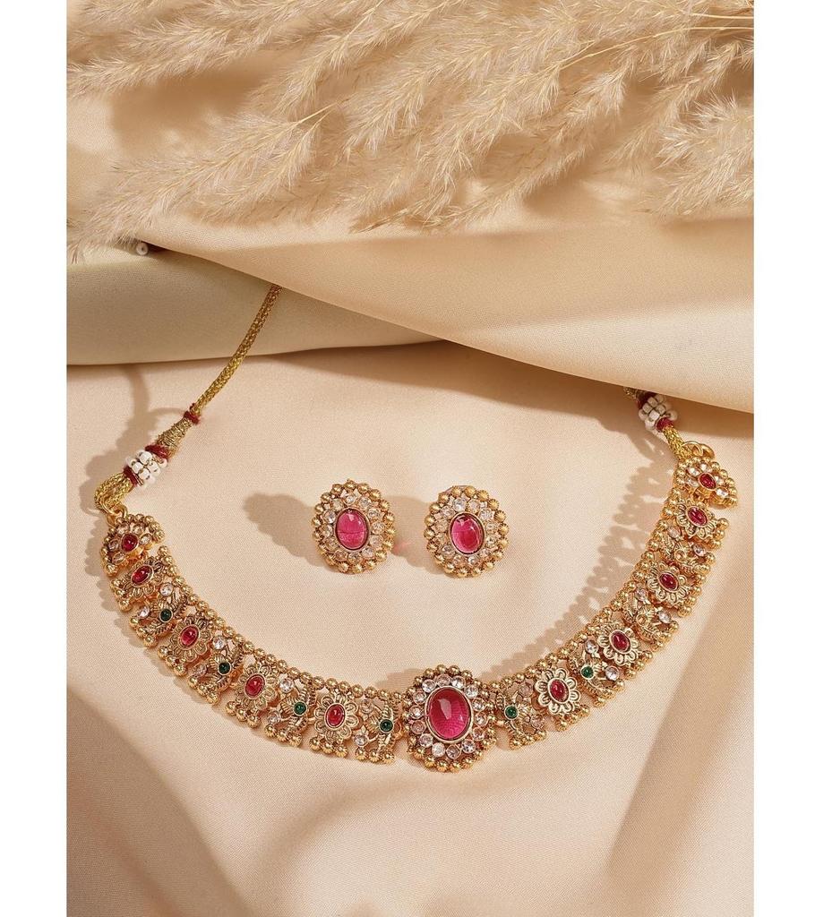 Latest Stylish Design Fancy Traditional Necklace Jewellery Set for Women
