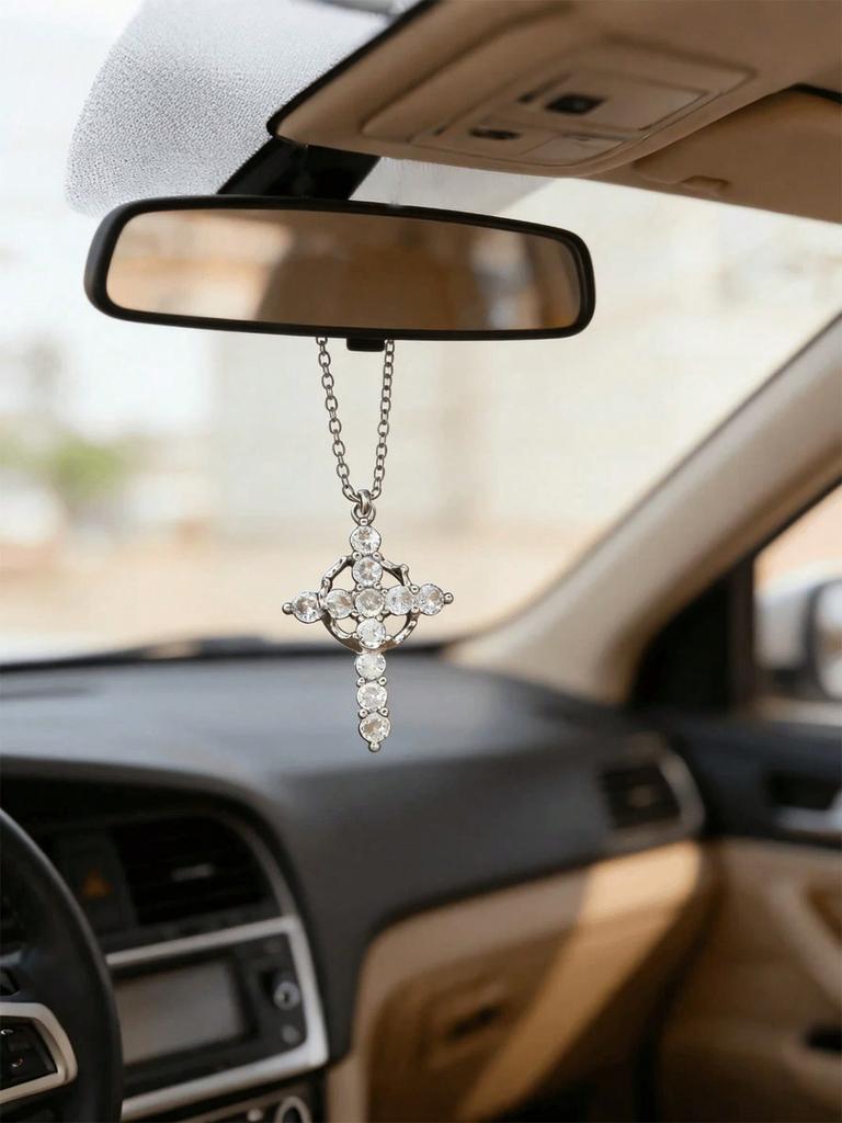 Shining Crystal Rearview Mirror Ornament - Perfect Gift for Best Friends, Female Friends and Family