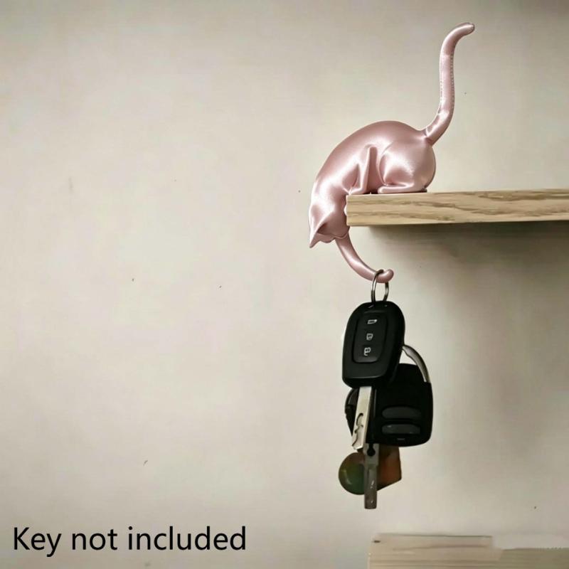 These Adorable Cat-Shaped Hooks Are Versatile And Perfect As Keychains For The Entryway Or As Living Room Decorations