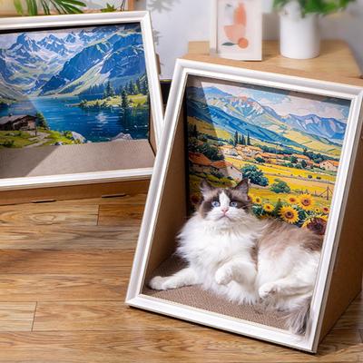 Planche à gratter 3D pour chat avec design artistique pour la relaxation féline