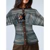 JPNTKY Women's Fashion Casual Spring Autumn Long Sleeve O-Neck Blouses & Shirts