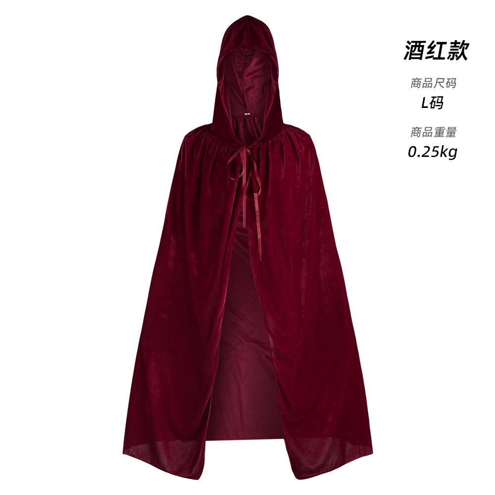 Women's Hocus Pocus 2 Cosplay Dress Halloween Medieval Witch Costume with Cape Stage Performance Outfit