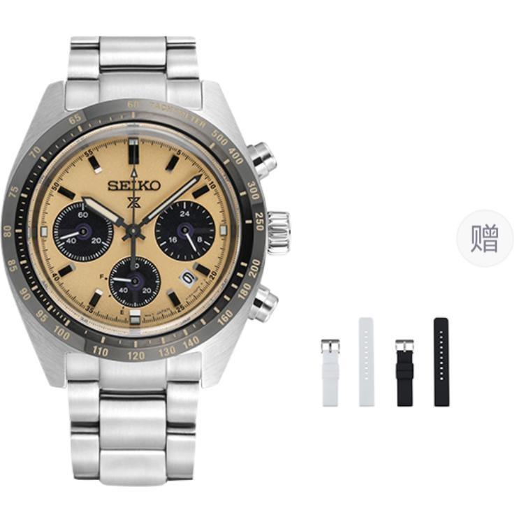 SEIKO PROSPEX Quartz Movement Stainless Steel Strap Watch Men's Watches Yellow Watch Dial SBDL089