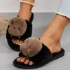 Fashion Cute Plush Home Slippers for Women Soft Sole Fluffy Furry House Shoes Woman Indoor Cozy Non Slip Warm Winter Slippers Pantuflas