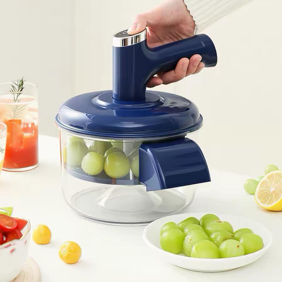 Elektrischer Obst- und Gemüseschäler für den Heim- und Gewerbegebrauch – Perfekt für Trauben, Milchtee und Obstgeschäfte Blue blue