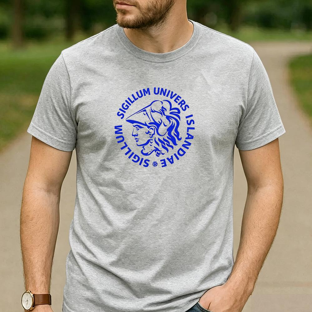 Isla University Latin Goddess Seal Graphic T Shirt Unisex Crew Neck Short Sleeve Vintage Fan Holiday Gift Top