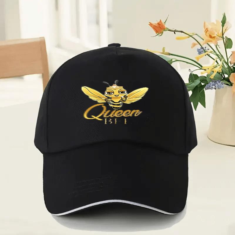 Queen Bee Graphic Print Baseball Cap Unisex Adjustable Polyester Casual Outdoor Summer Hat