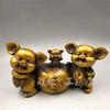 Antique Three Little Pigs Family Brass Pig Home Decor Crafts Ornaments