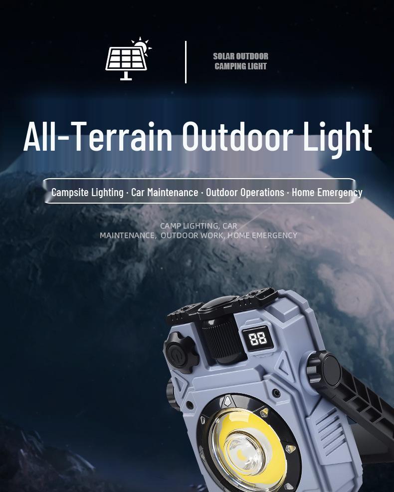 Waterproof Solar Camping Lantern - Bright, Long Battery, Multi-functional Emergency Light