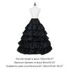Women Crinoline Petticoat Black Ruffles Hoop Skirt Floor Length Ball Gown Slip Girls Underskirt for Wedding Bridal Dress