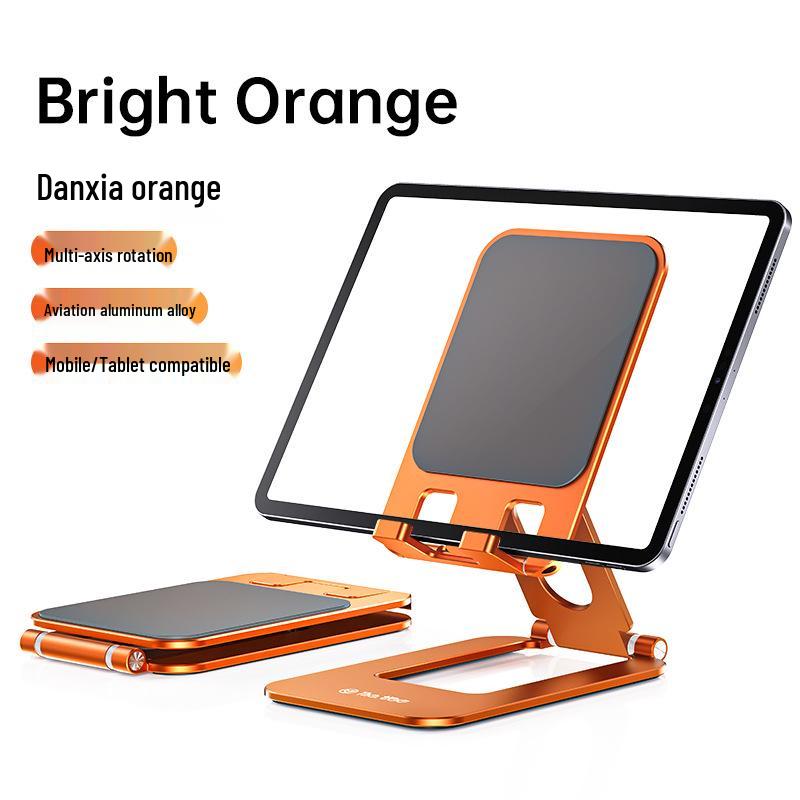 Ultra-Thin Aluminum Desktop Tablet & Phone Stand: Mini Folding, Portable & Adjustable Holder
