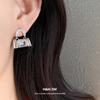 Silver Needle Diamond Bags Pendant Earrings Women's New Exquisite Fashion Temperament Earrings Niche Premium Versatile Earrings