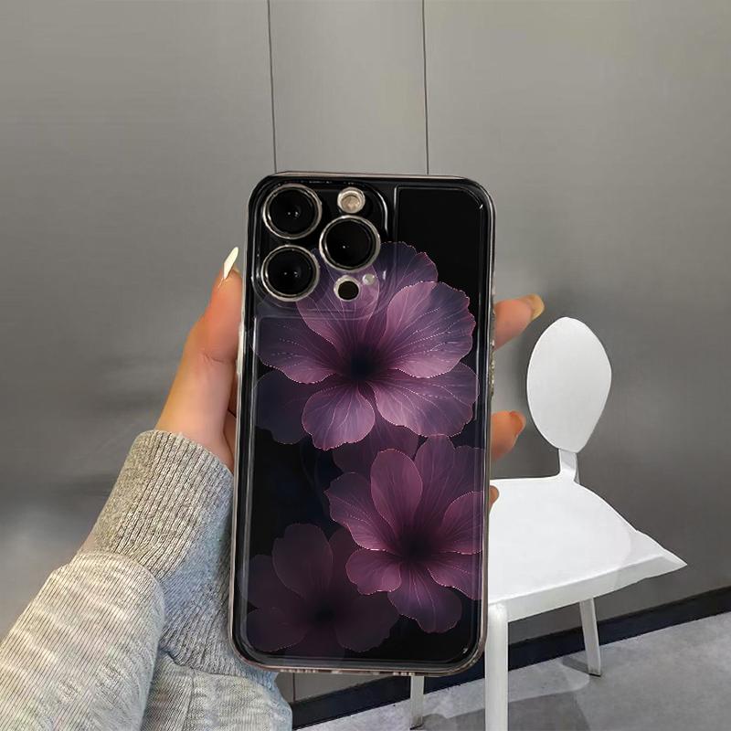 Fortschrittliche Lila Blume Handyhülle Für IPhone 17 16 15 14 13 12 11 Pro Max 16E XR X XS Max 7 8 Plus INS Einfache Weiche Hülle