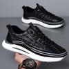 Frühling neue Rindsleder weiße Herren Leder Dad Schuhe Mode Sport Freizeitschuhe Low-Top Herrenschuhe Einzelne Schuhe